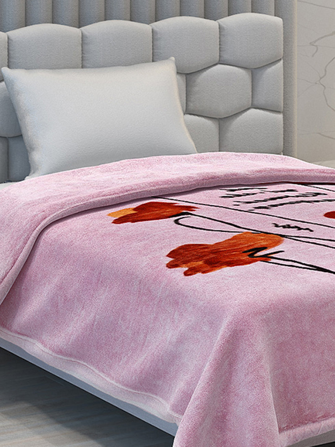 Printed Single Bed Blanket for Heavy Winter -1 Ply