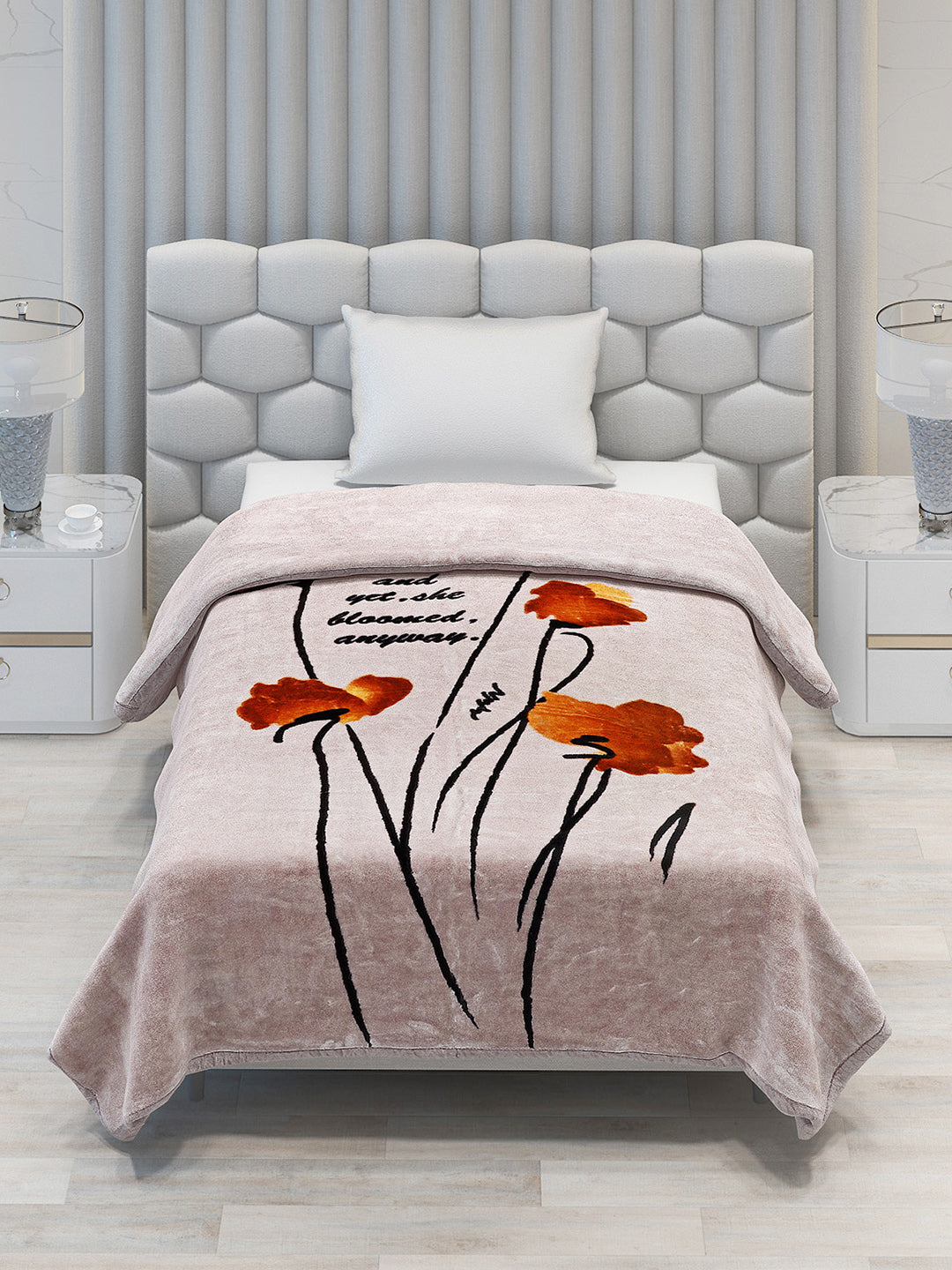 Printed Single Bed Blanket for Heavy Winter -1 Ply