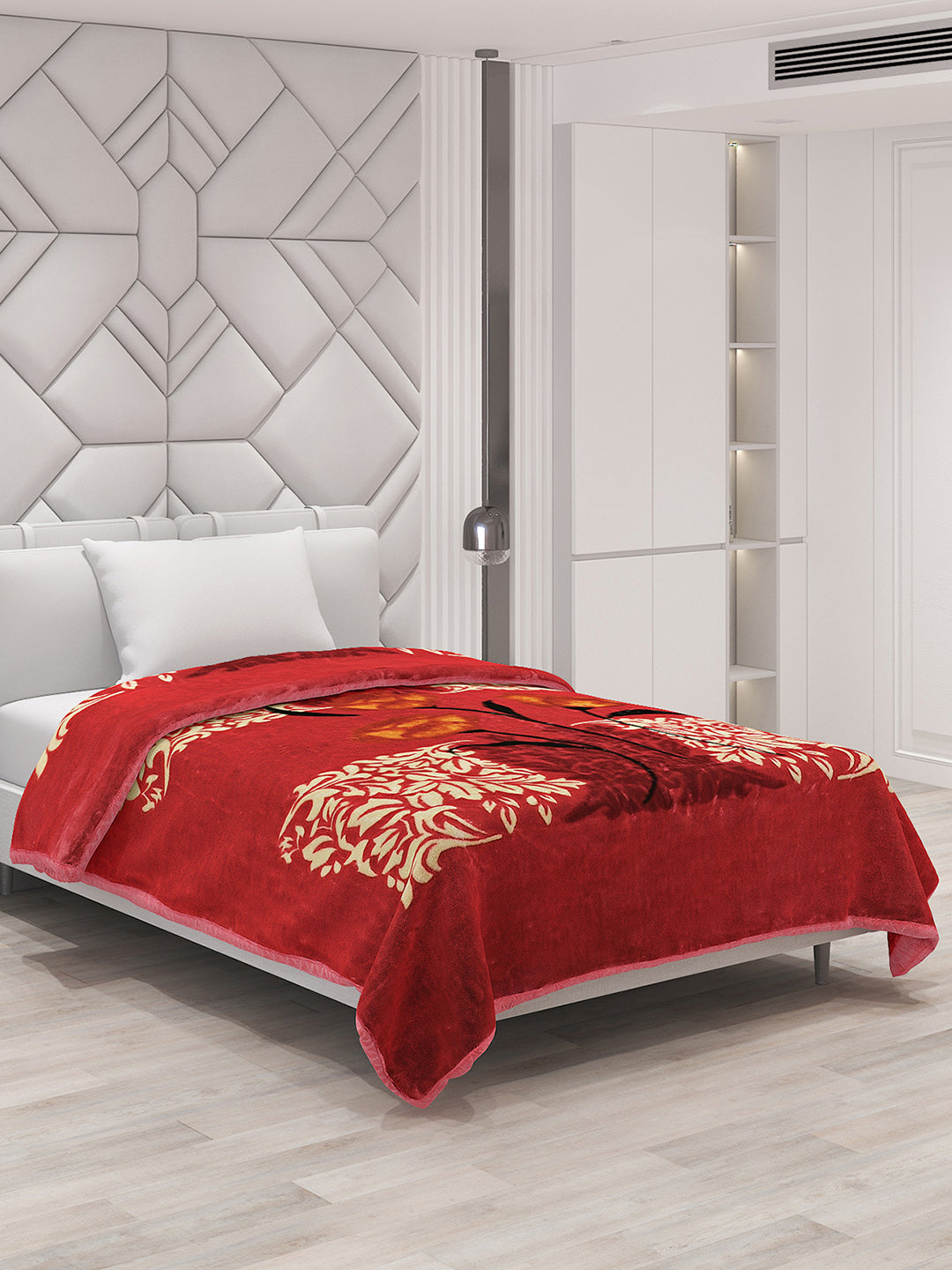 Printed Single Bed Mink Blanket for Mild Winter -1 Ply