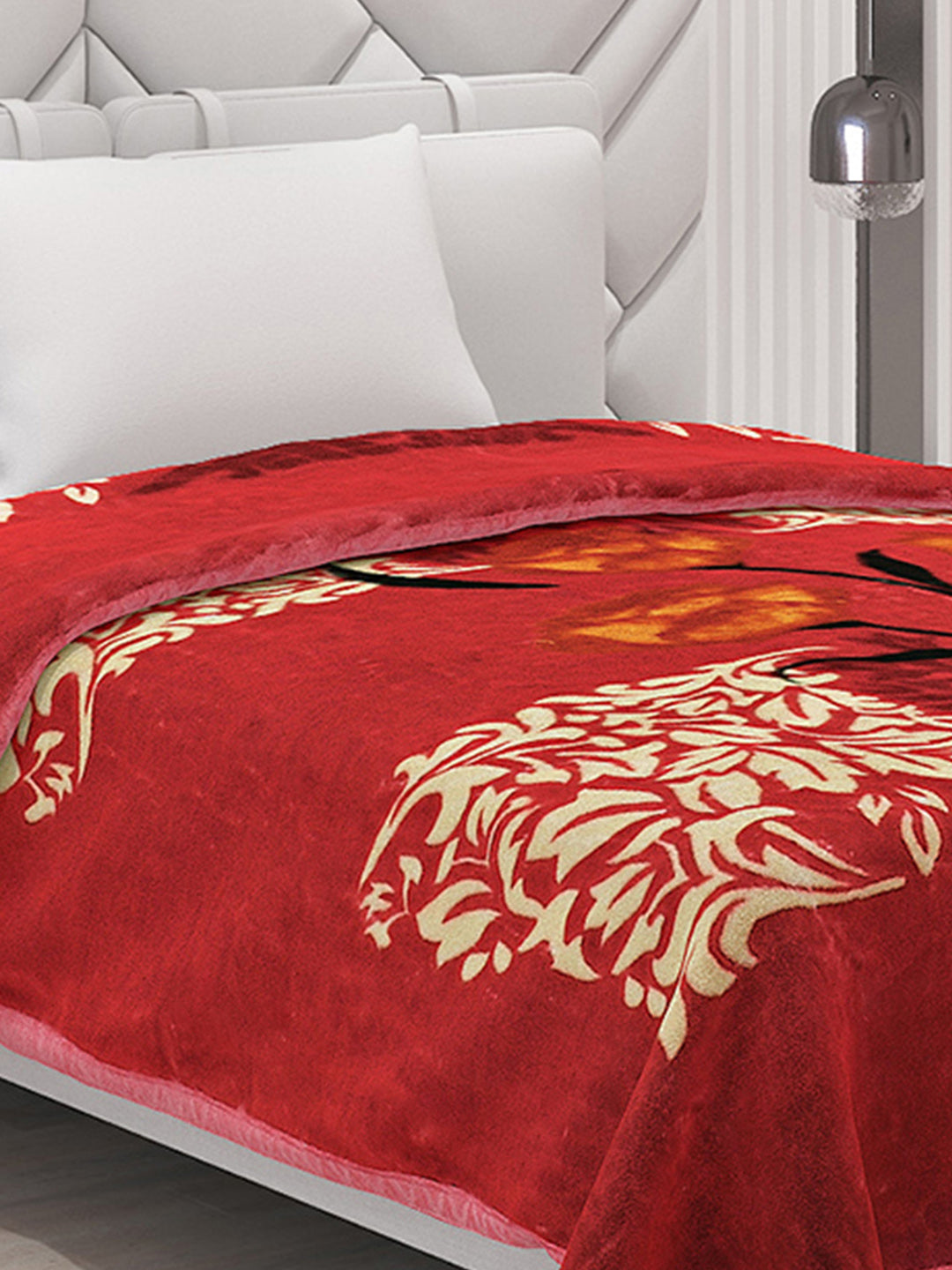 Printed Single Bed Mink Blanket for Mild Winter -1 Ply