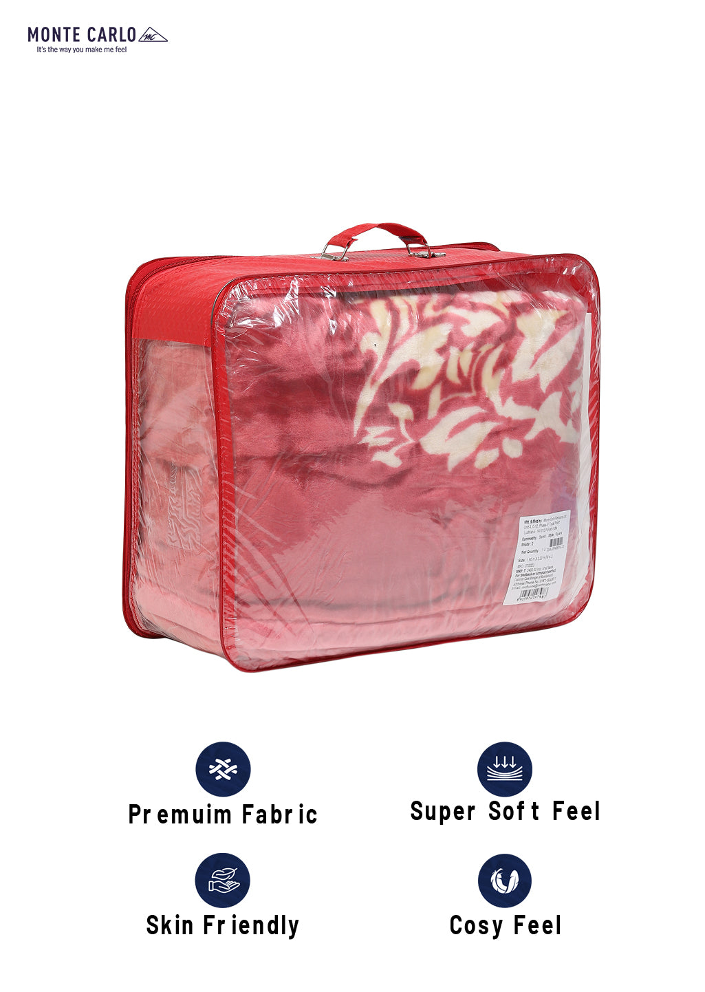 Printed Single Bed Mink Blanket for Mild Winter -1 Ply