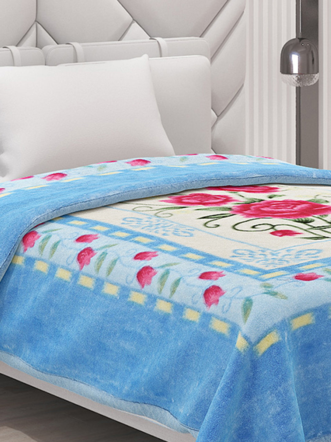 Printed Single Bed Mink Blanket for Mild Winter -1 Ply
