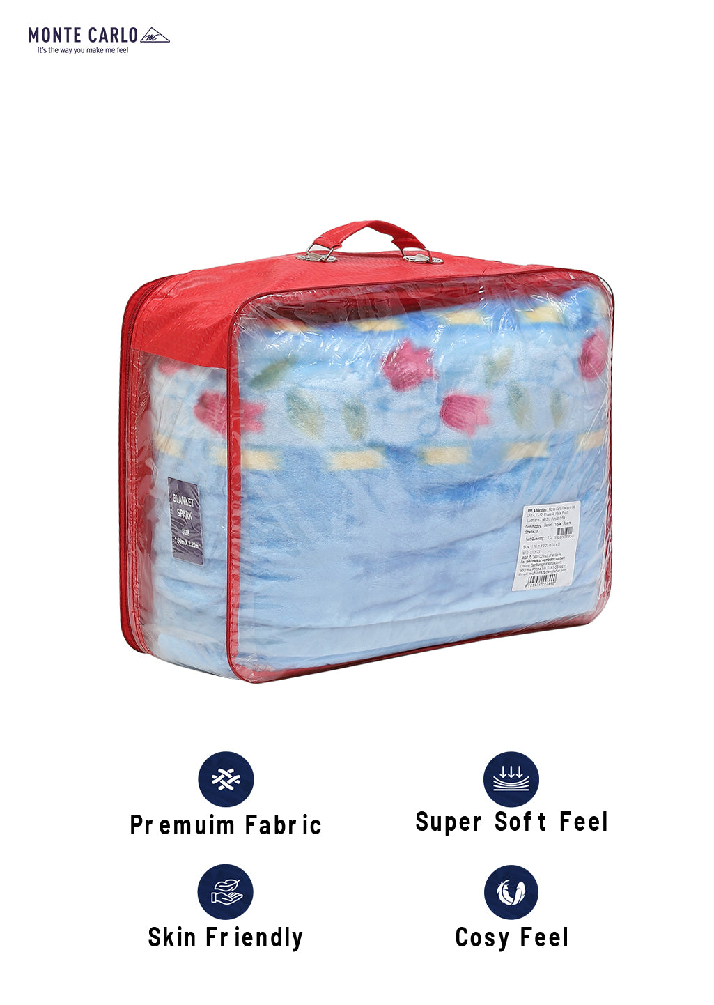 Printed Single Bed Mink Blanket for Mild Winter -1 Ply