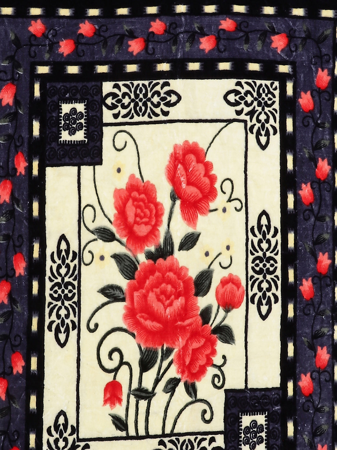 Printed Single Bed Mink Blanket for Mild Winter -1 Ply