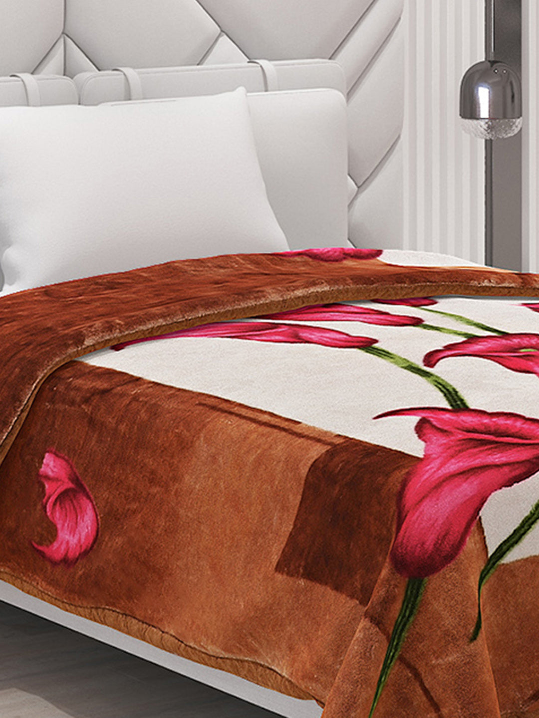 Printed Single Bed Mink Blanket for Mild Winter -1 Ply