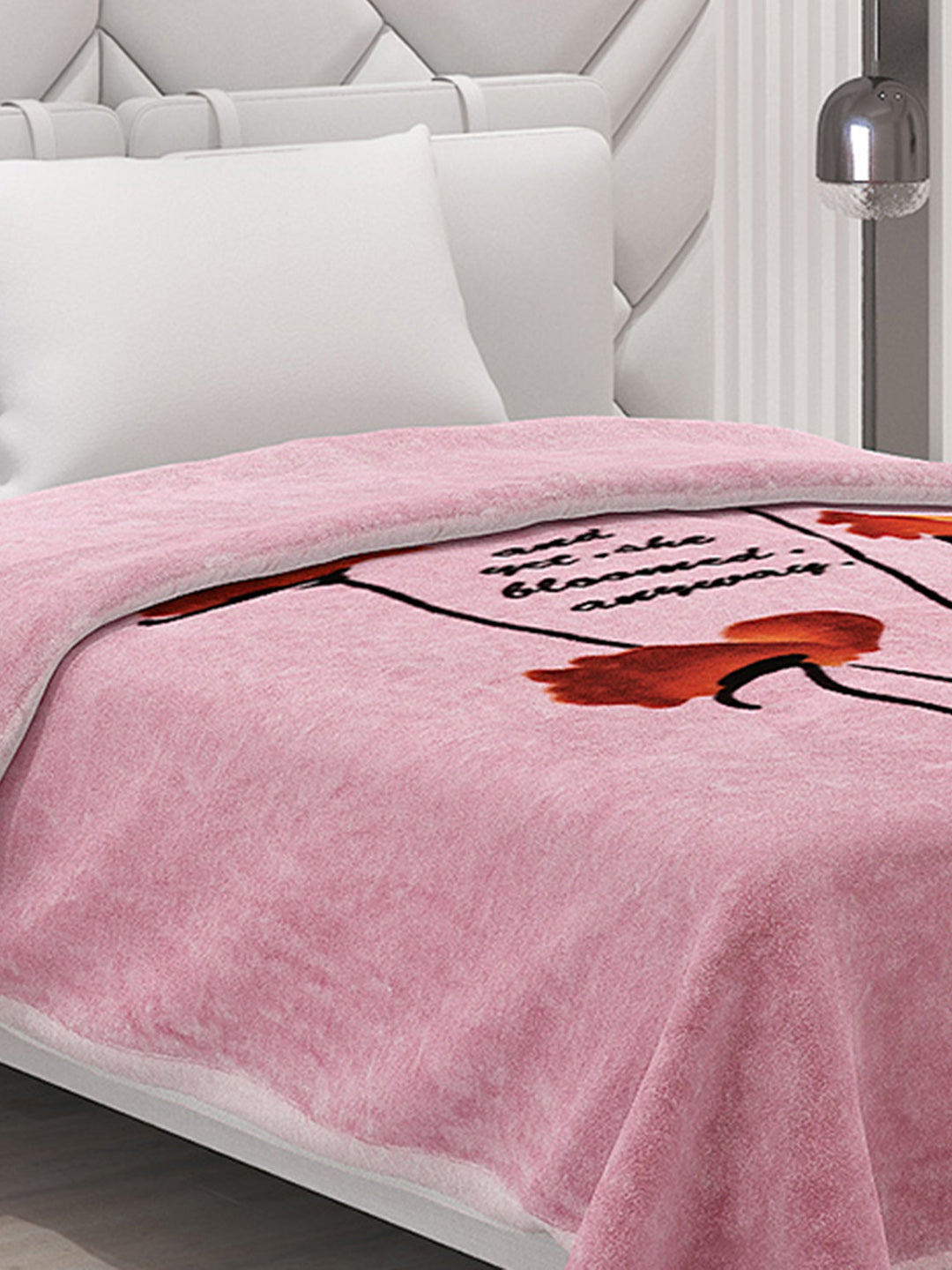 Printed Single Bed Mink Blanket for Mild Winter -1 Ply