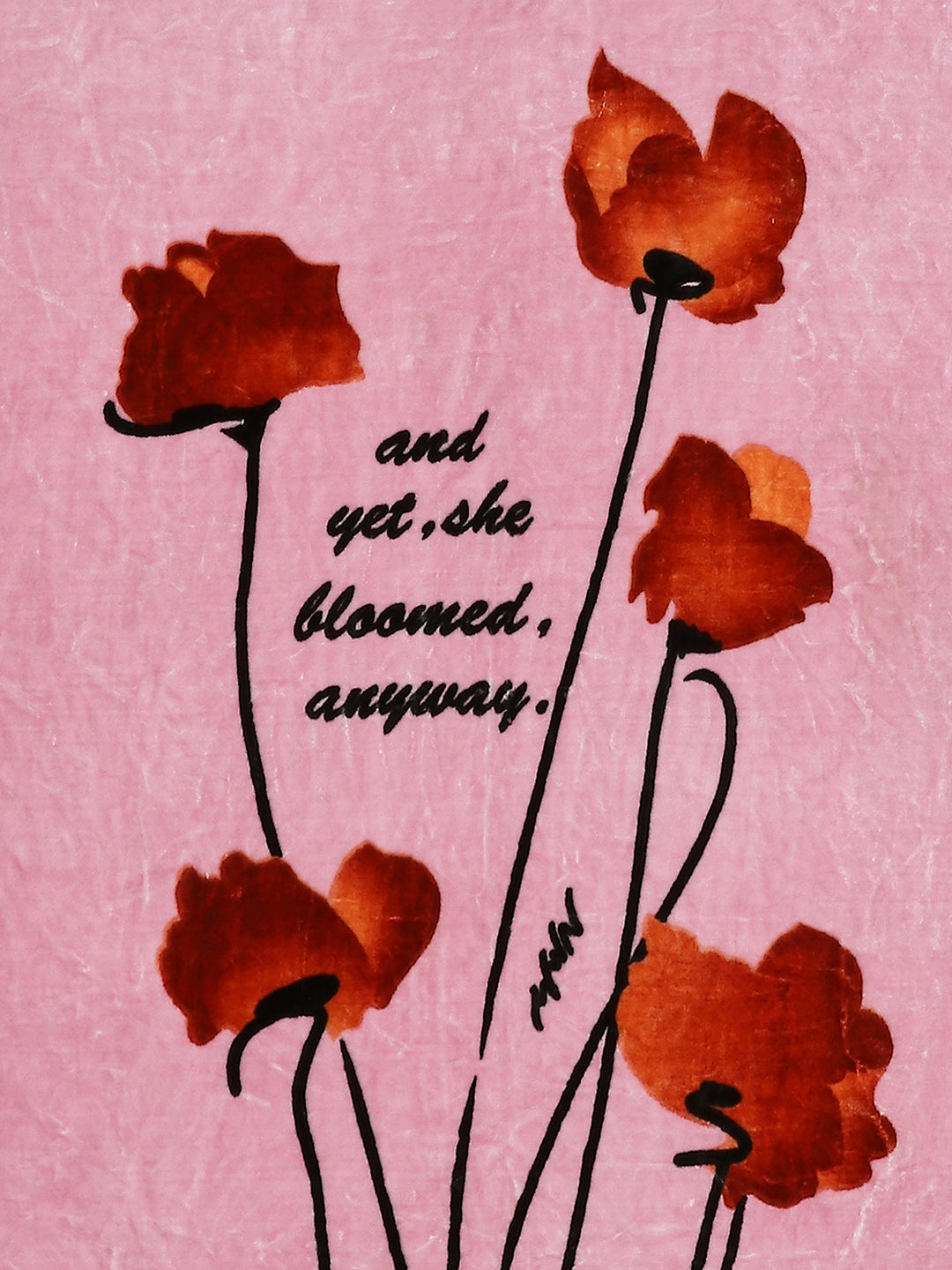 Printed Single Bed Mink Blanket for Mild Winter -1 Ply