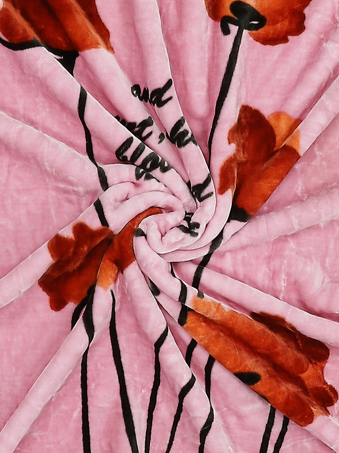 Printed Single Bed Mink Blanket for Mild Winter -1 Ply