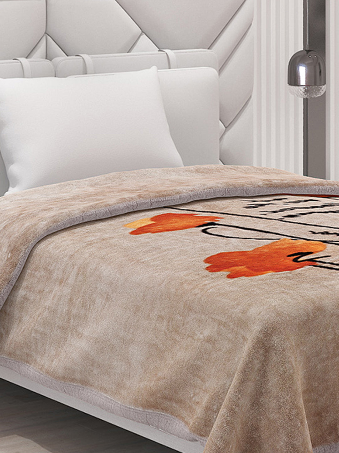 Printed Single Bed Mink Blanket for Mild Winter -1 Ply