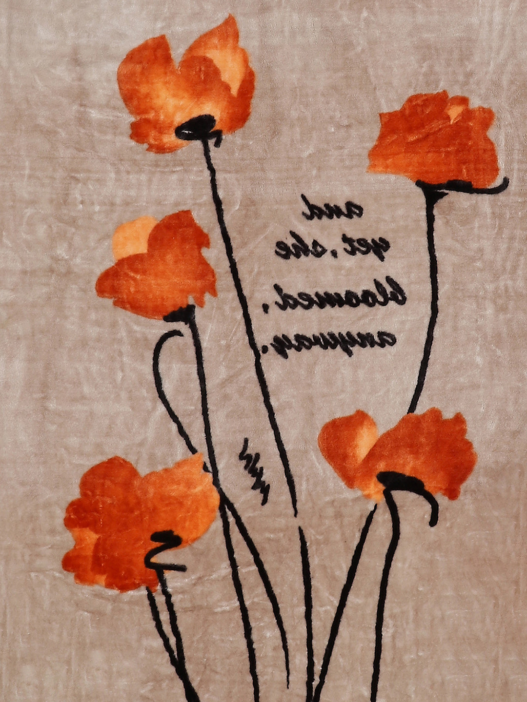 Printed Single Bed Mink Blanket for Mild Winter -1 Ply