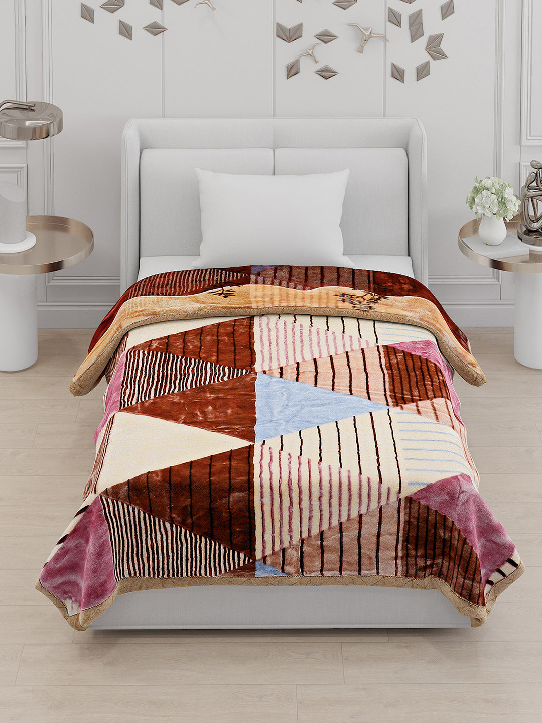 Printed Single Bed Blanket for Heavy Winter -2 Ply