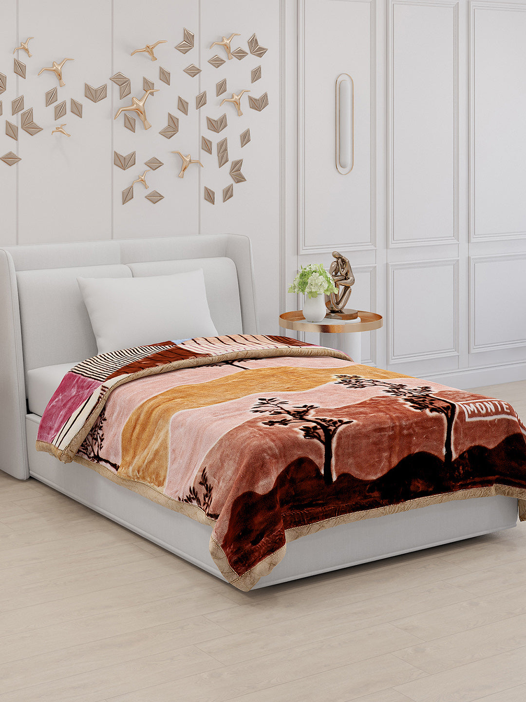 Printed Single Bed Blanket for Heavy Winter -2 Ply