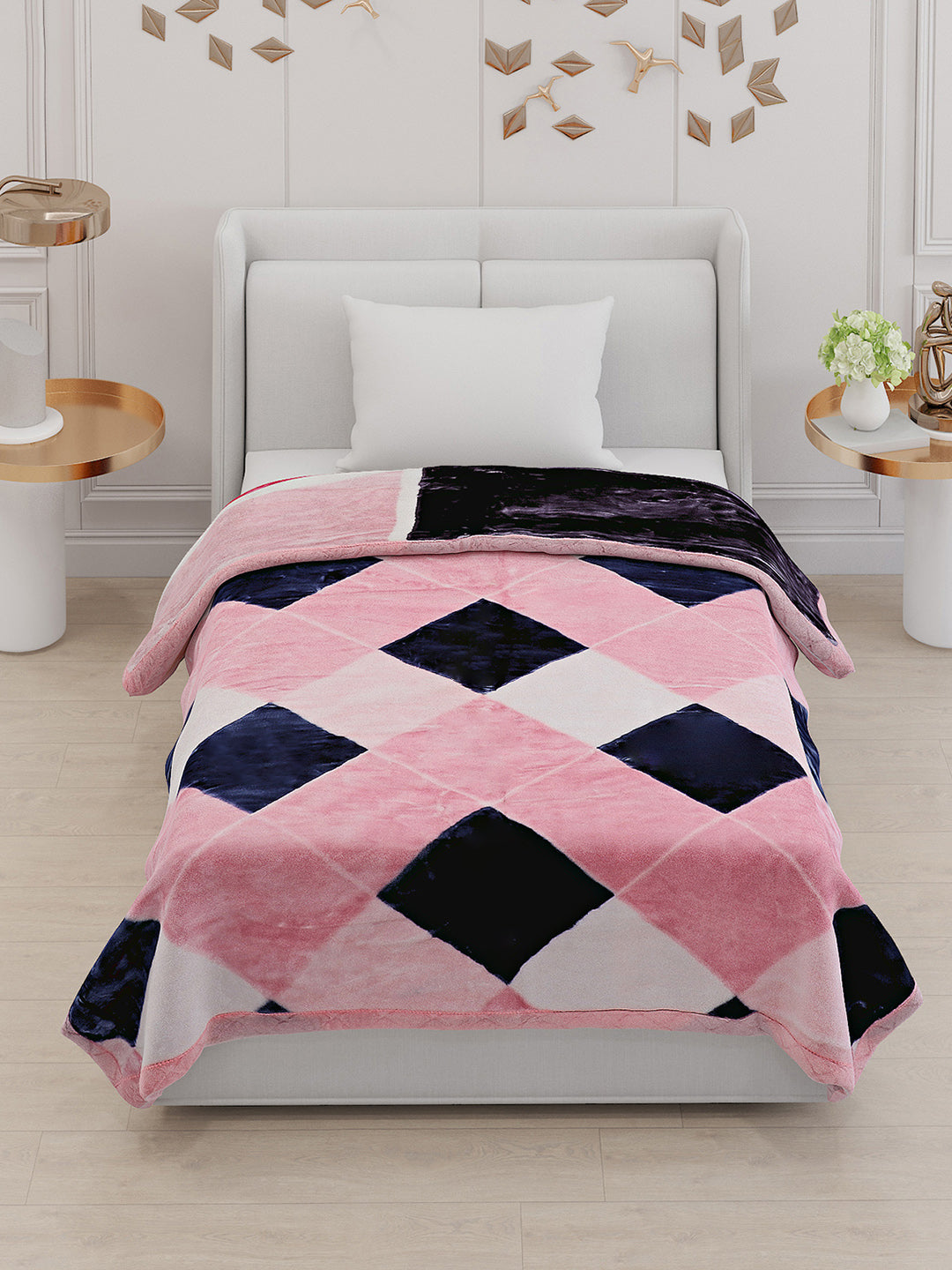 Printed Single Bed Blanket for Heavy Winter -2 Ply
