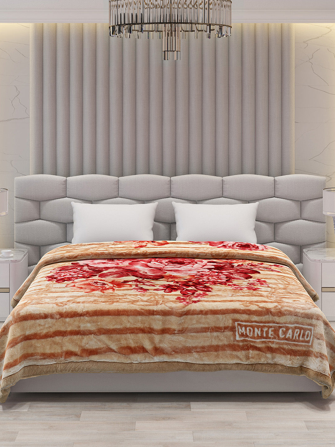 Printed Double Bed Blanket for Heavy Winter -3 Ply