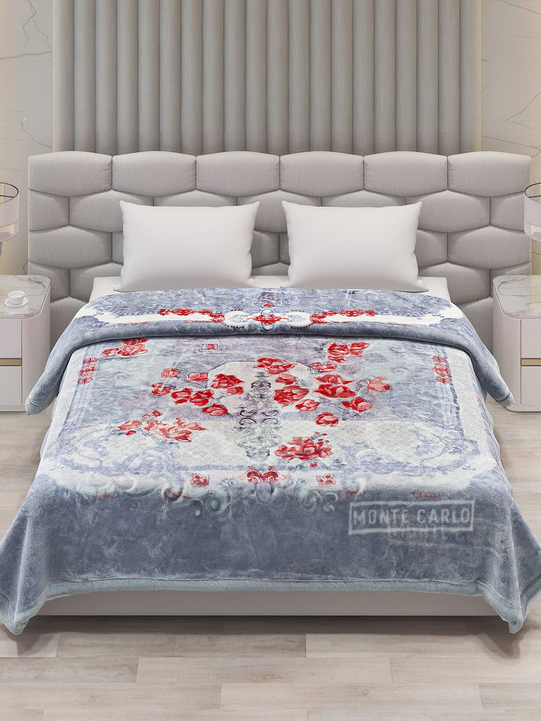 Printed Double Bed Blanket for Heavy Winter -3 Ply