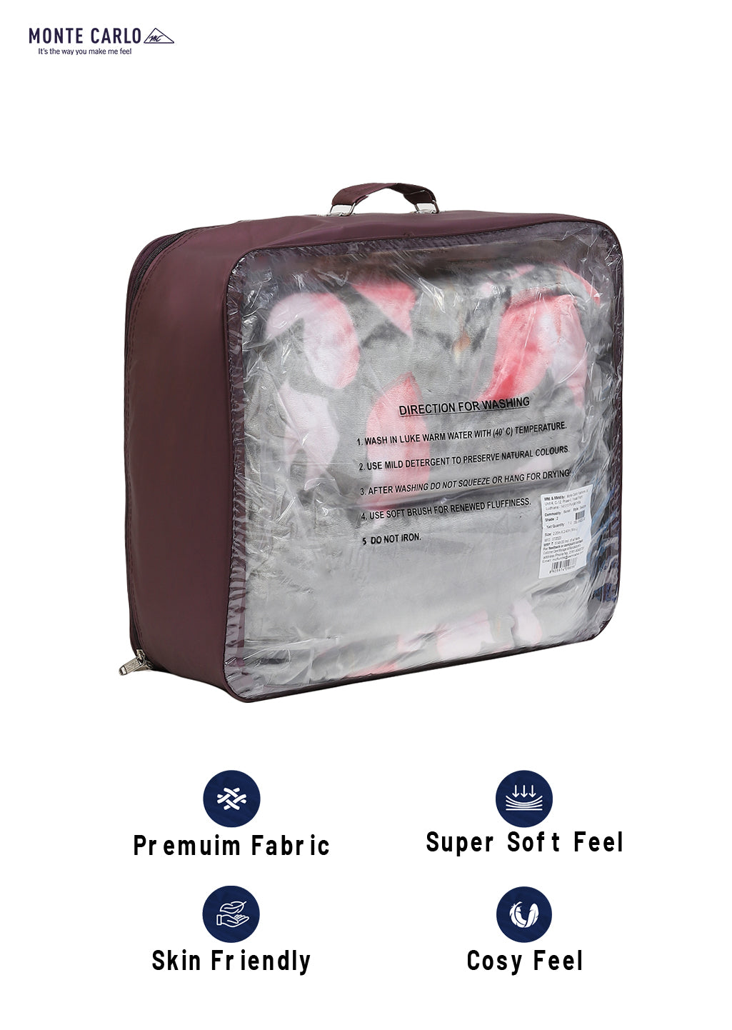 Printed Double Bed Blanket for Heavy Winter -2 Ply