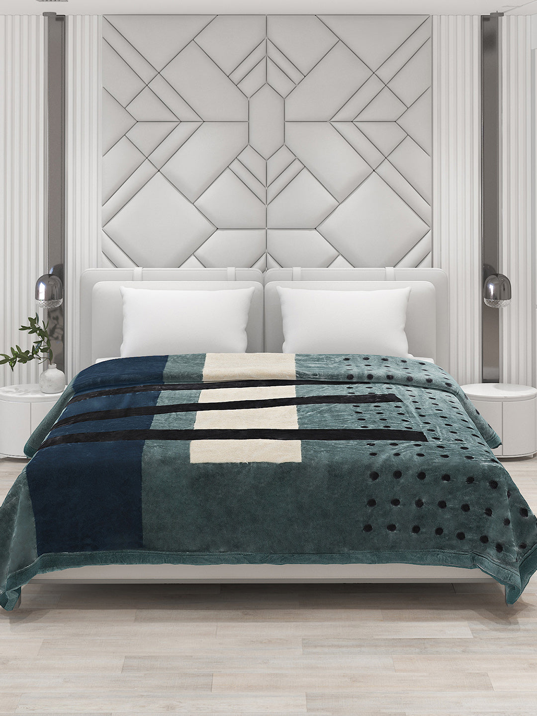 Printed Double Bed Blanket for Heavy Winter -2 Ply