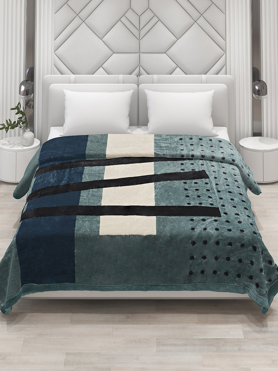 Printed Double Bed Blanket for Heavy Winter -2 Ply