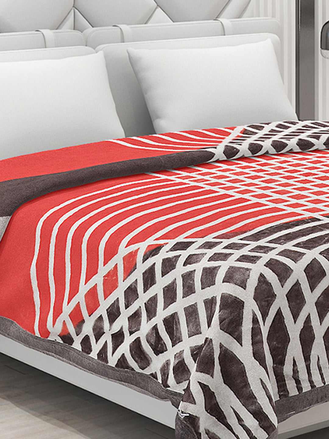 Printed Double Bed Blanket for Heavy Winter -2 Ply