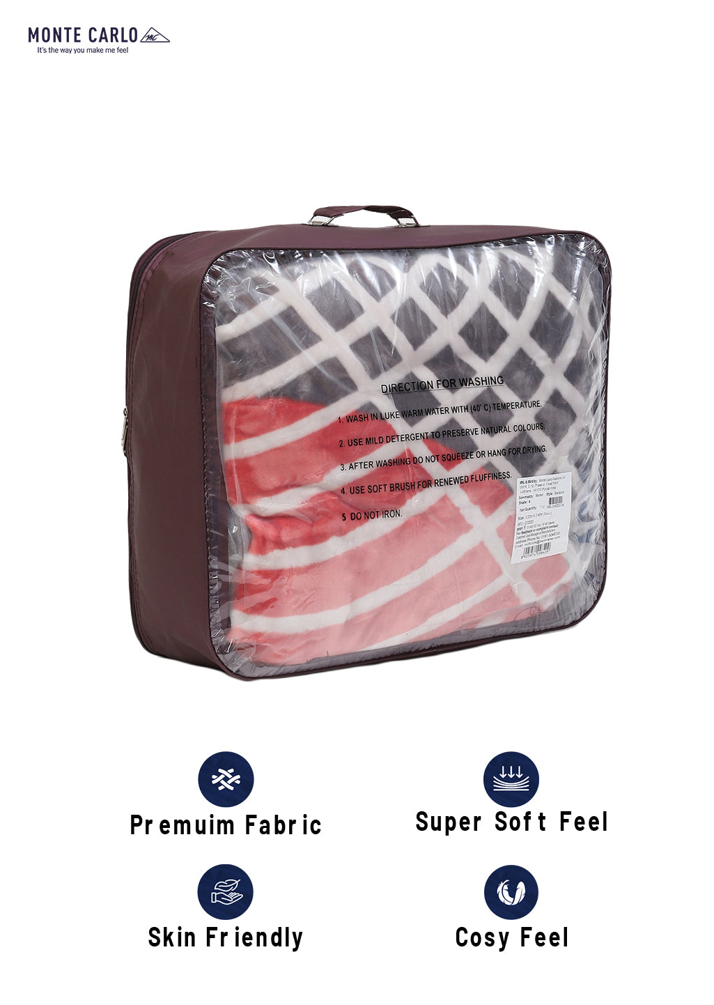 Printed Double Bed Blanket for Heavy Winter -2 Ply