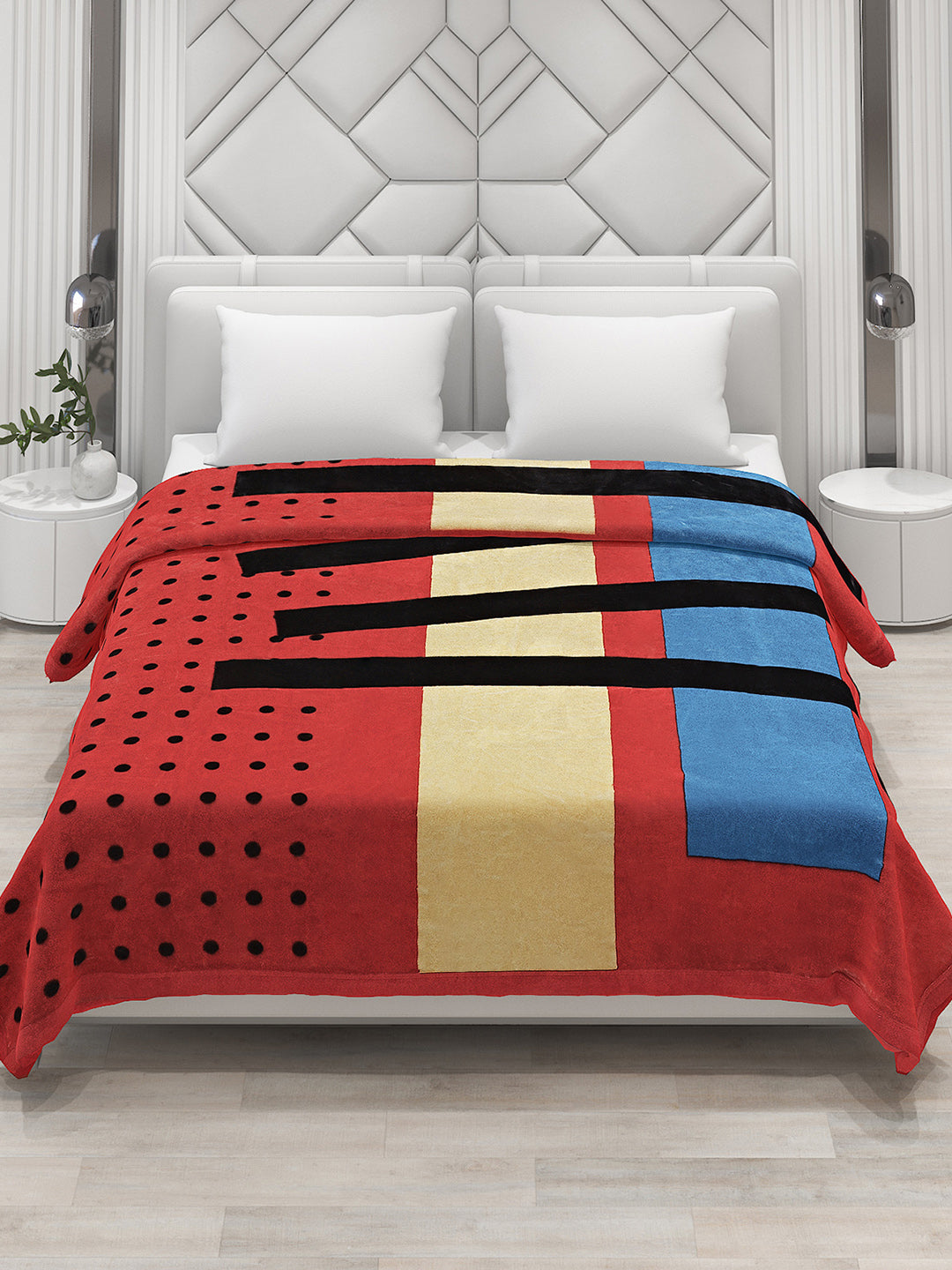 Printed Double Bed Blanket for Heavy Winter -2 Ply