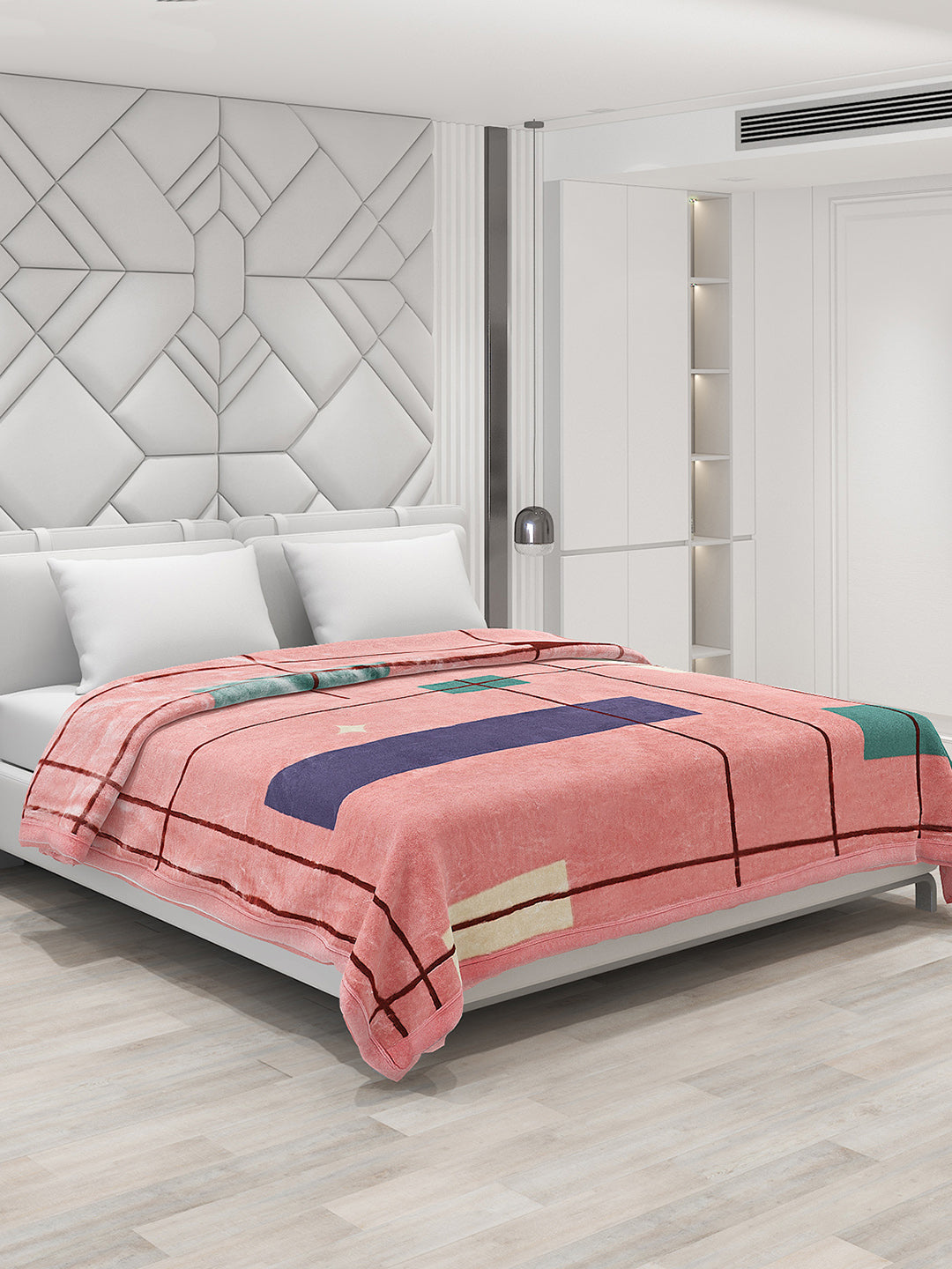 Printed Double Bed Blanket for Heavy Winter -2 Ply