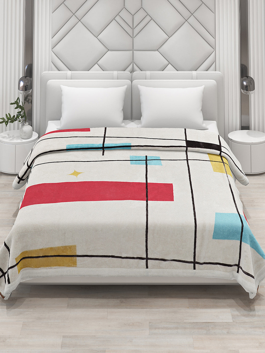 Printed Double Bed Blanket for Heavy Winter -2 Ply