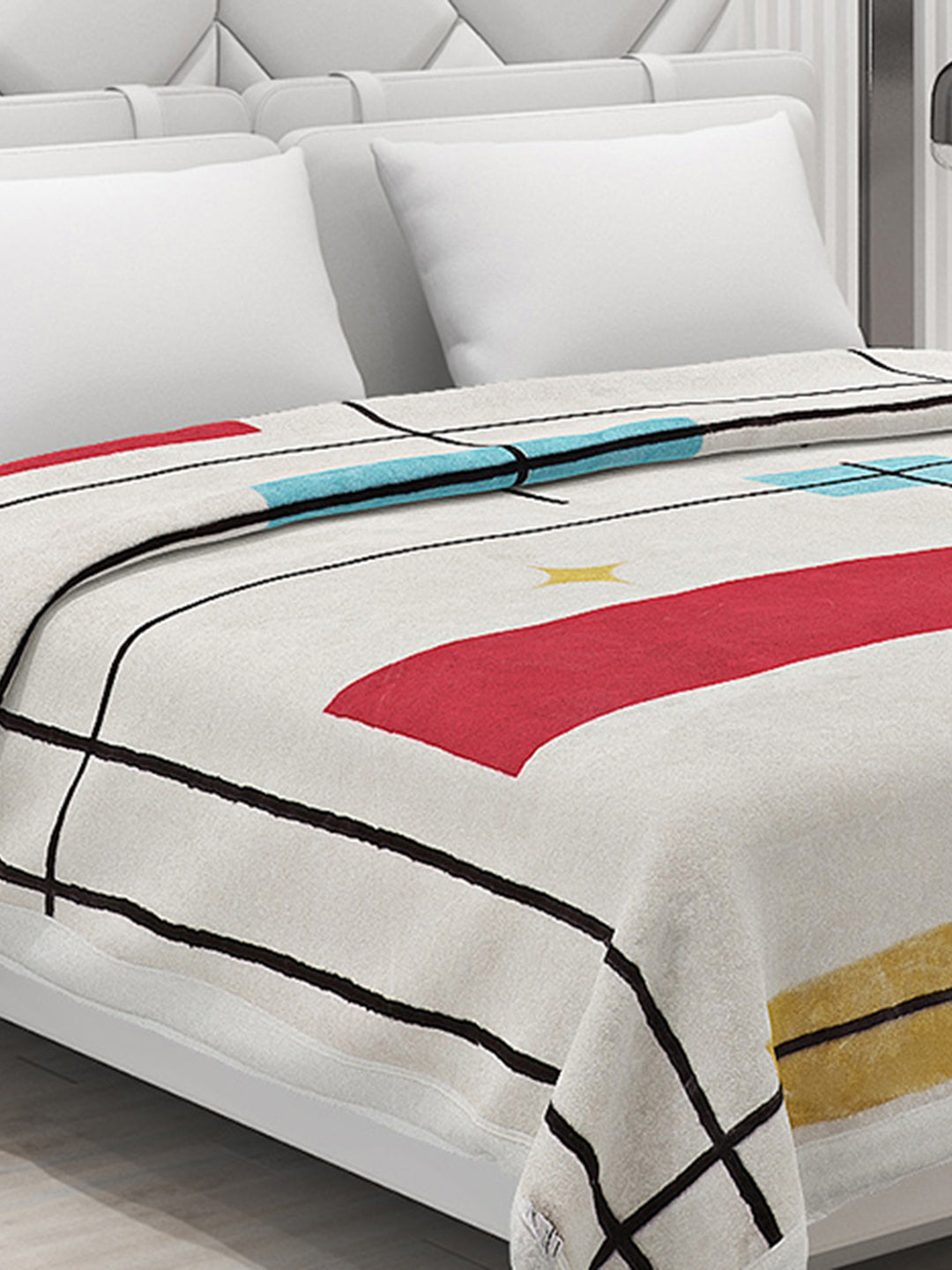 Printed Double Bed Blanket for Heavy Winter -2 Ply