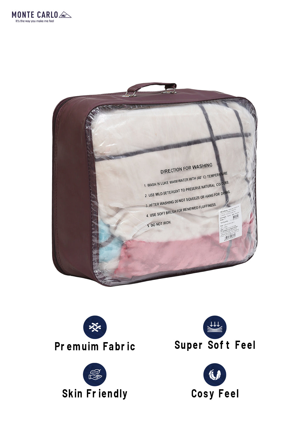 Printed Double Bed Blanket for Heavy Winter -2 Ply