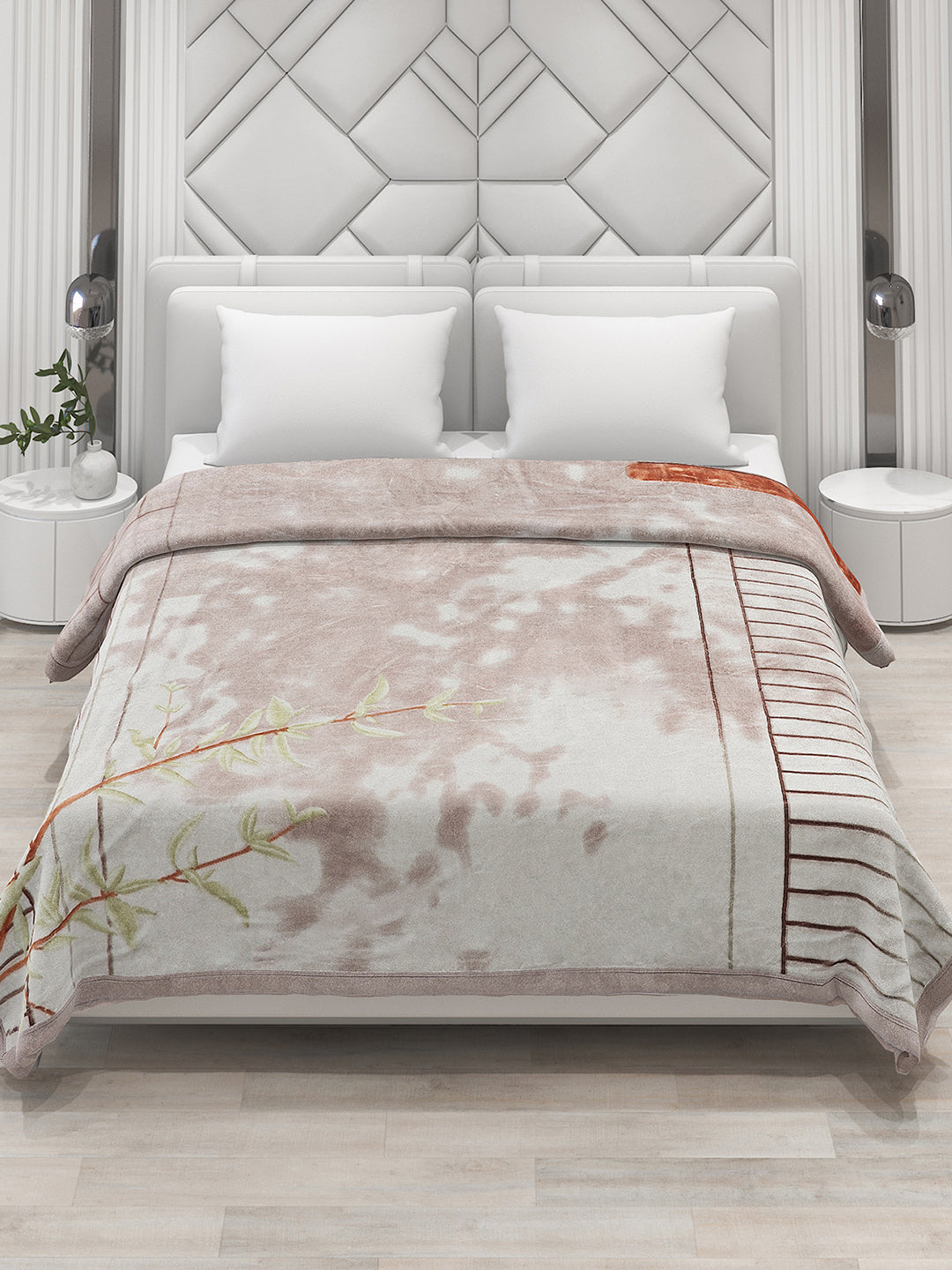 Printed Double Bed Blanket for Heavy Winter -2 Ply