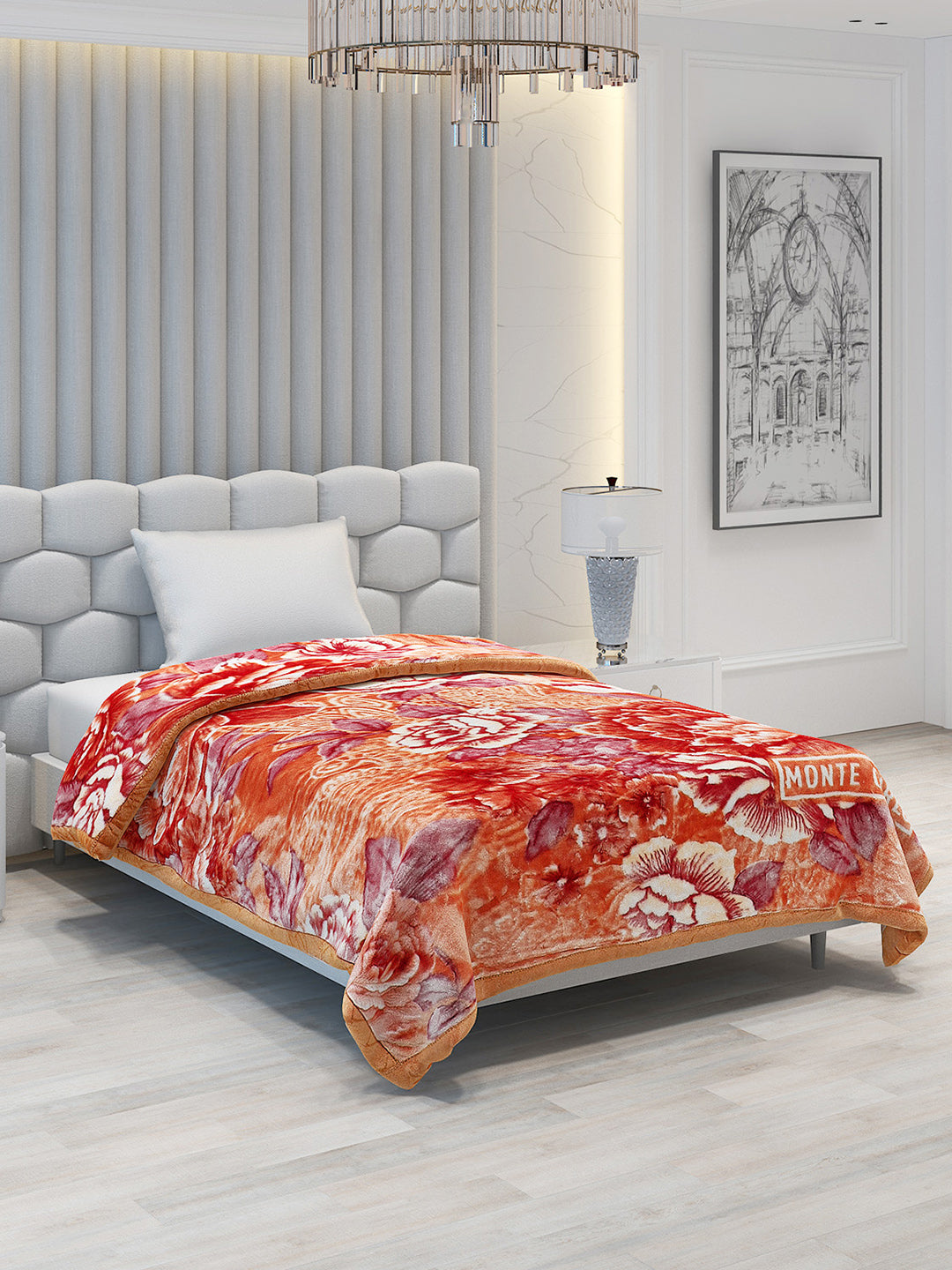Printed Single Bed Blanket for Heavy Winter -3 Ply
