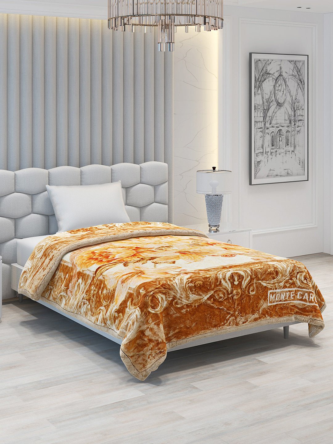 Printed Single Bed Blanket for Heavy Winter -3 Ply