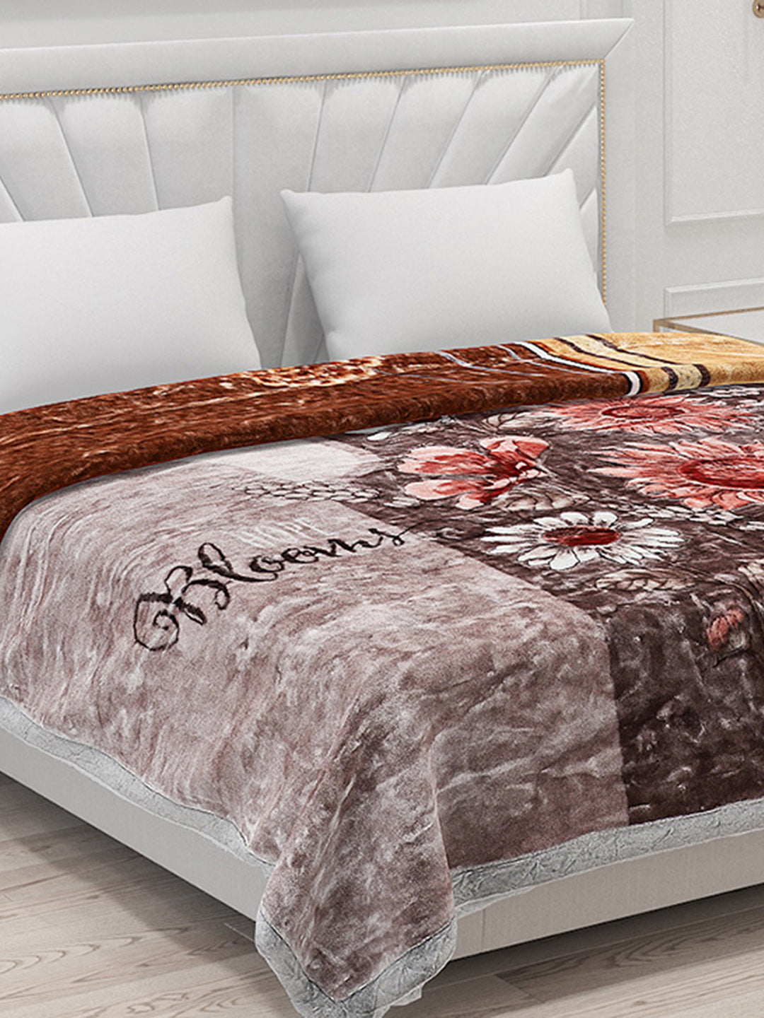 Printed Double Bed Blanket for Heavy Winter -2 Ply