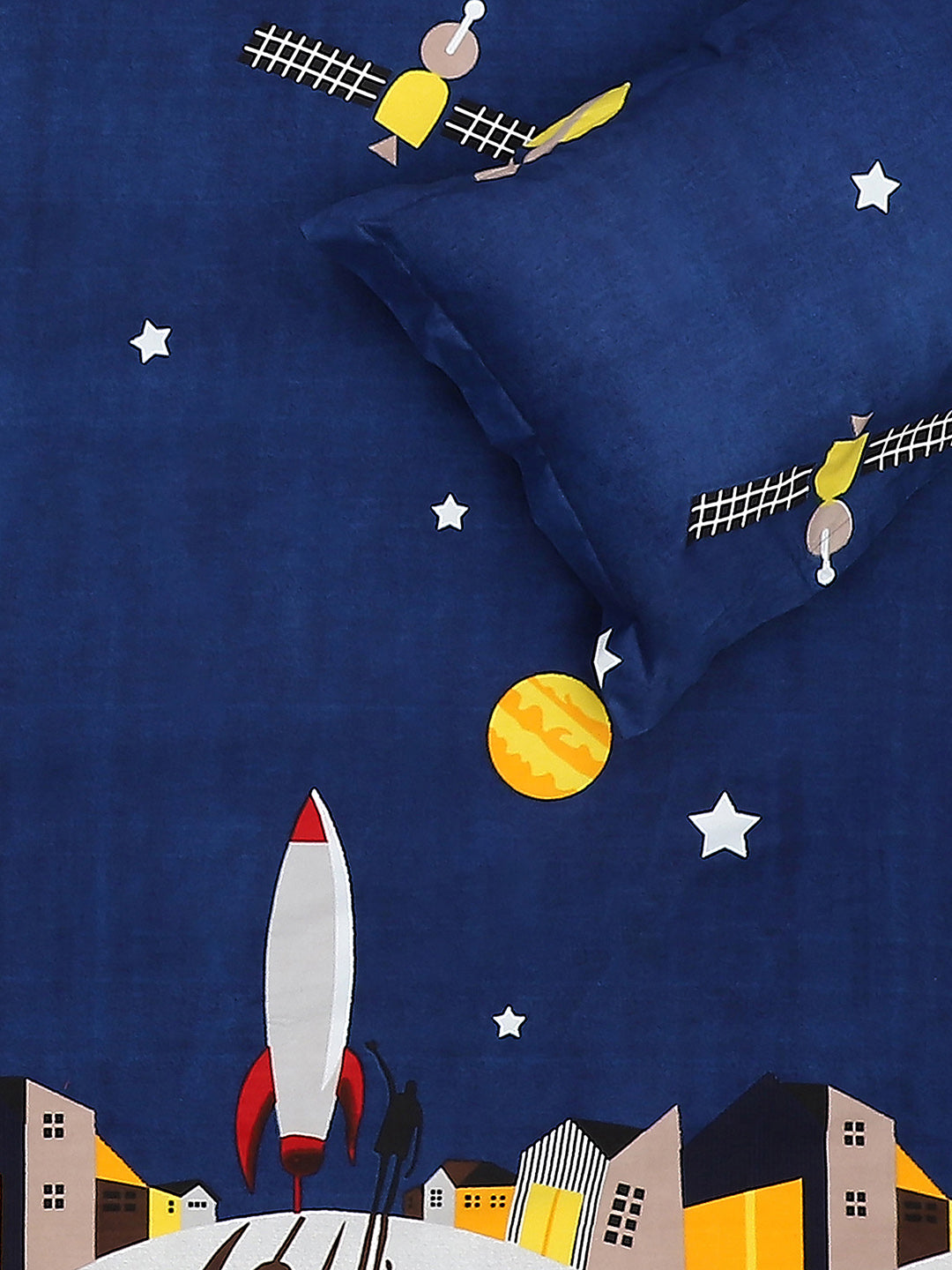 120 GSM Polyester Double Bed Bedsheet with 2 Pillow Covers - Updated - Updated