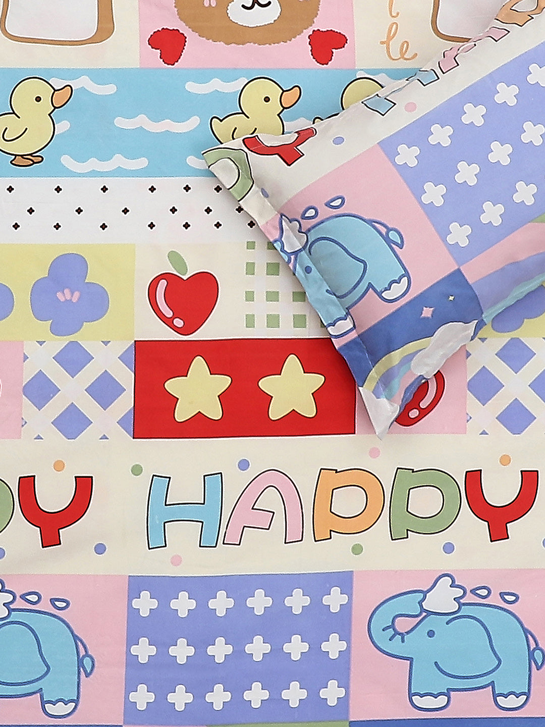 120 GSM Polyester Double Bed Bedsheet with 2 Pillow Covers - Updated - Updated - Updated