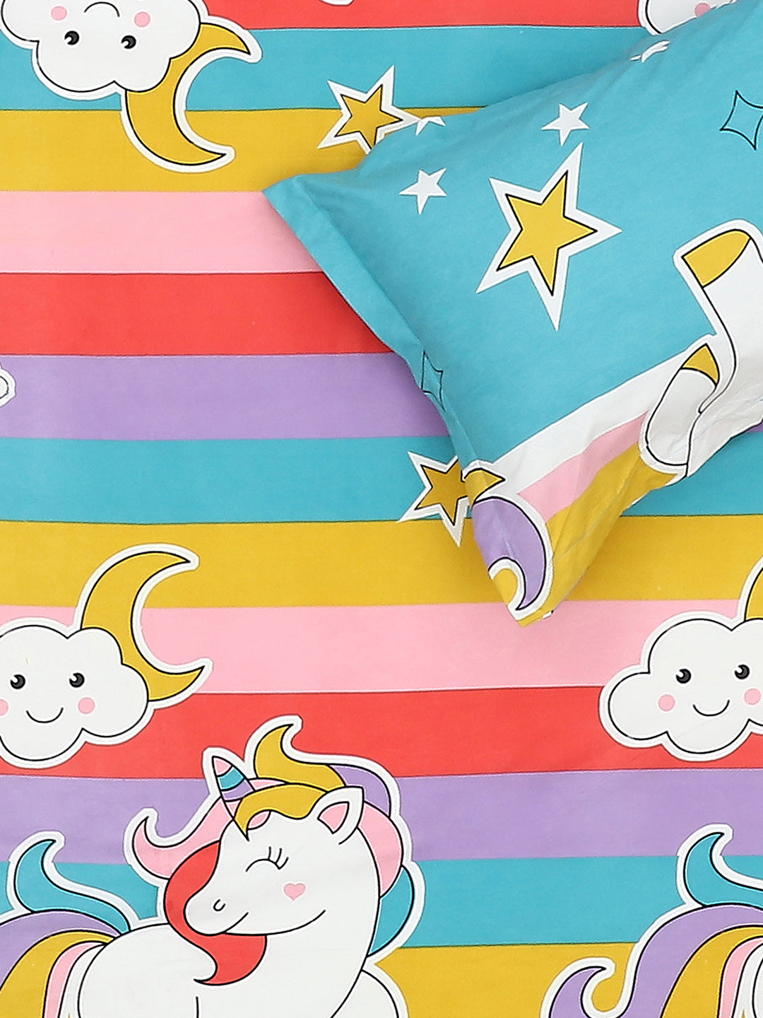 120 GSM Polyester Double Bed Bedsheet with 2 Pillow Covers - Updated - Updated - Updated