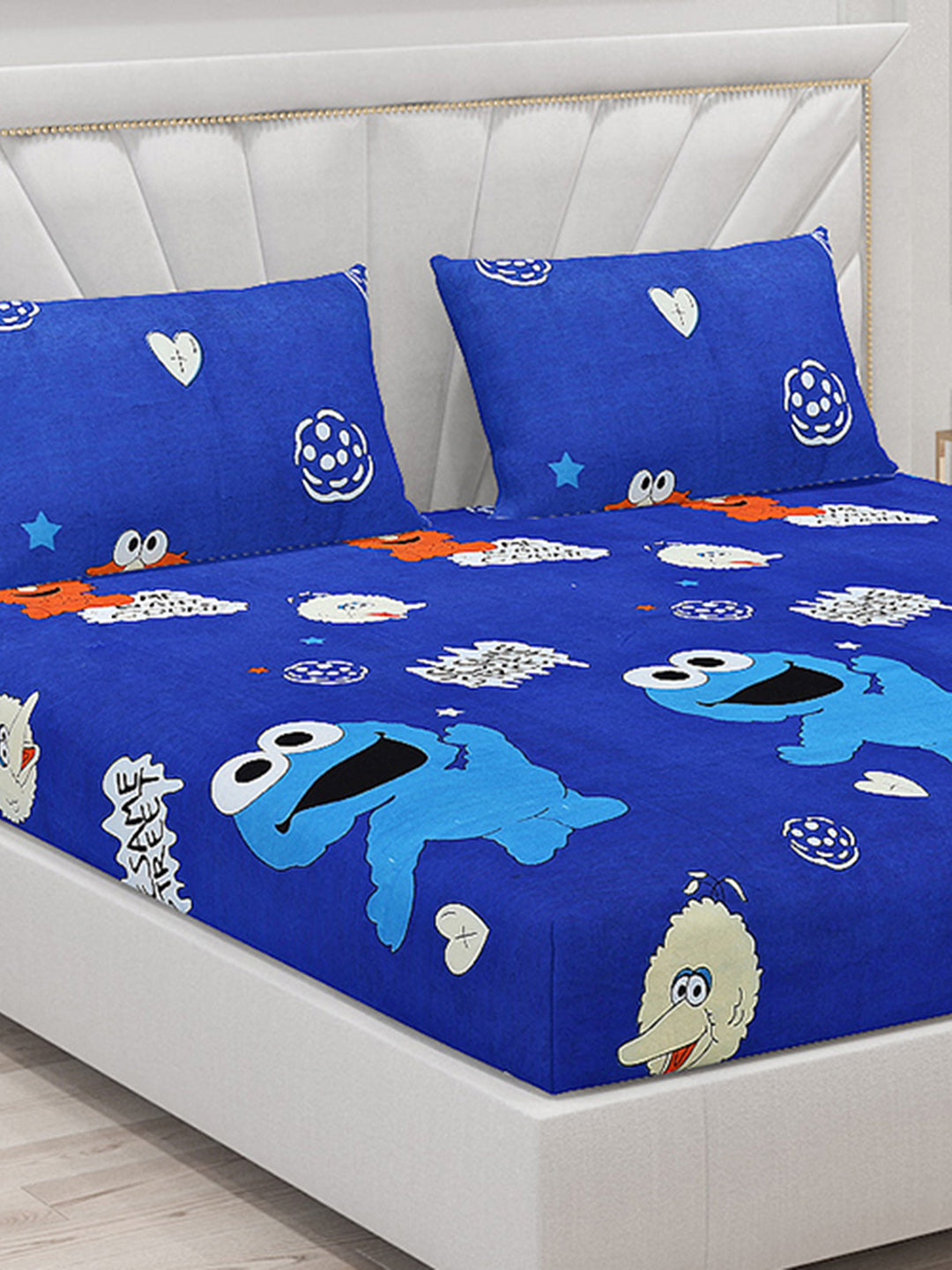 120 GSM Polyester Double Bed Bedsheet with 2 Pillow Covers - Updated - Updated