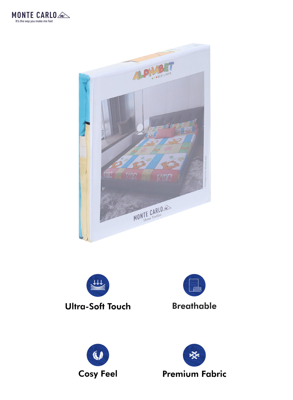 120 GSM Polyester Double Bed Bedsheet with 2 Pillow Covers - Updated - Updated