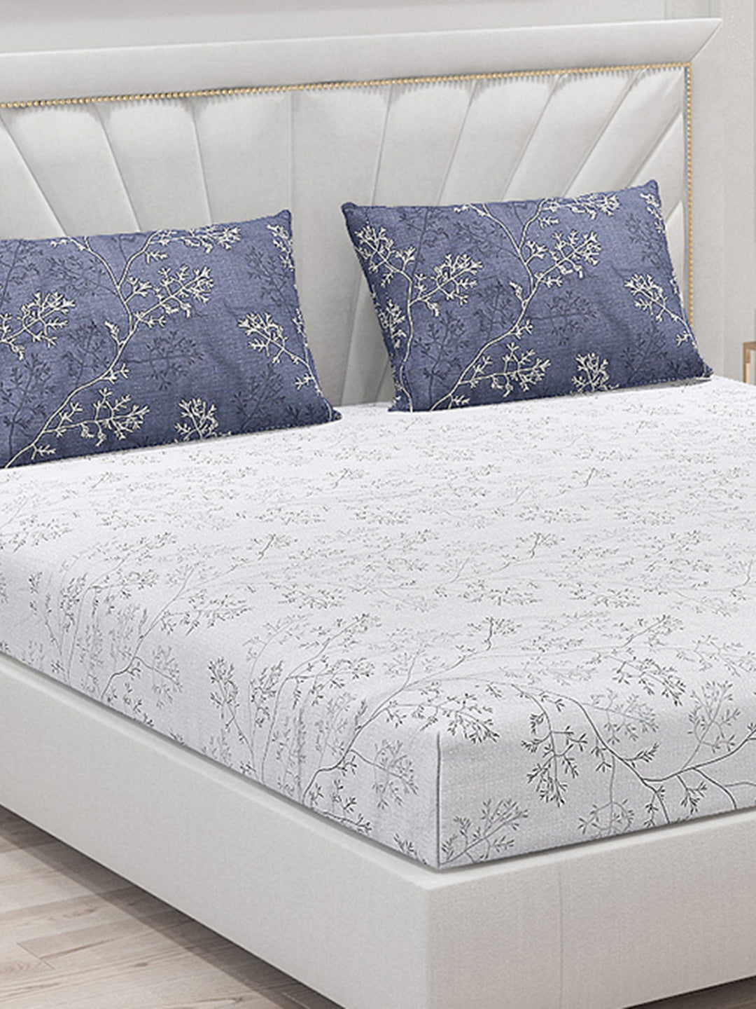 200 TC Cotton Double Bed Bedsheet with 2 Pillow Covers