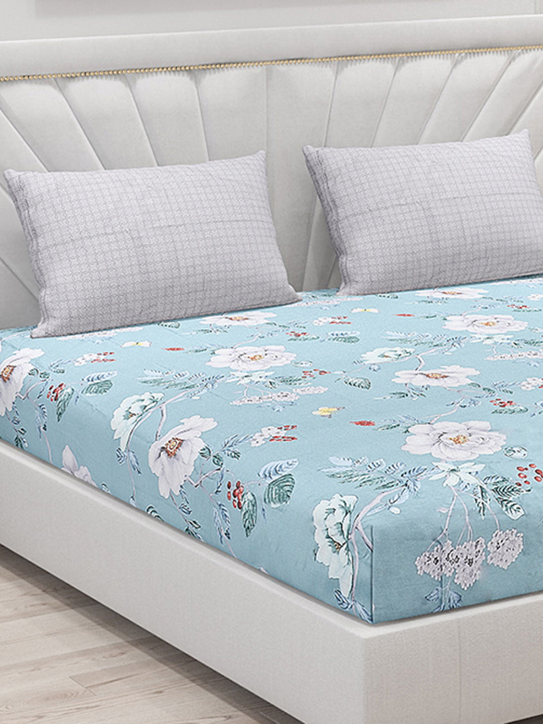 200 TC Cotton Double Bed Bedsheet with 2 Pillow Covers