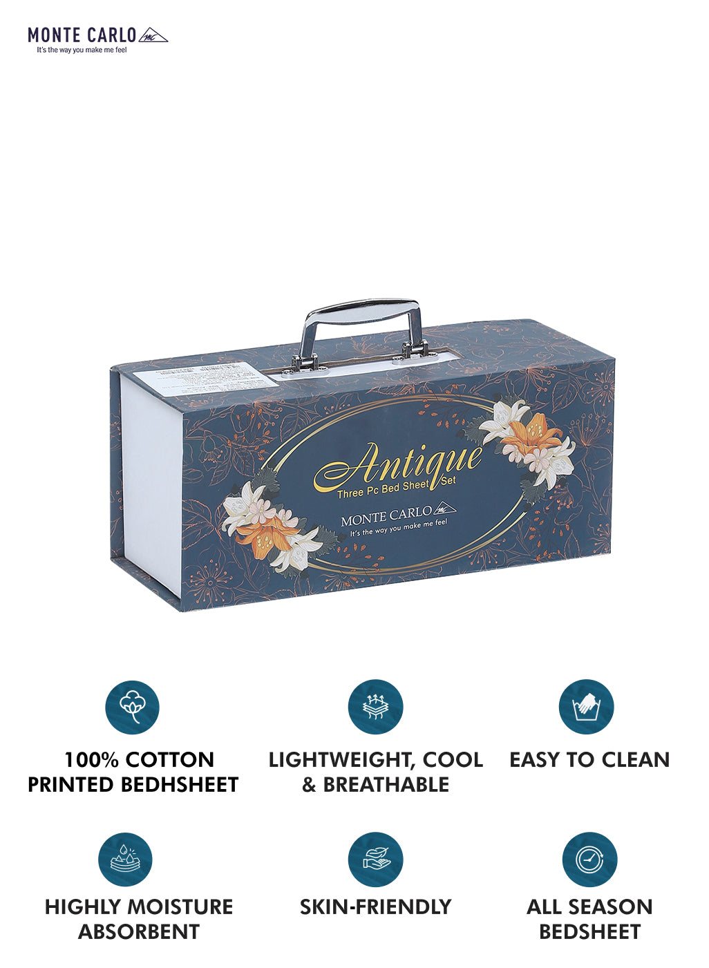 200 TC Cotton Double Bed Bedsheet with 2 Pillow Covers