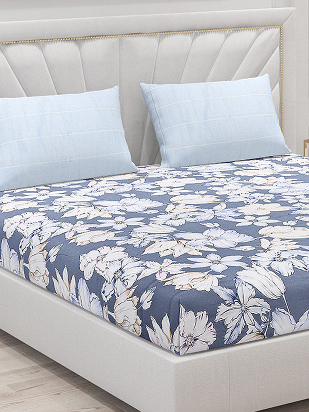 200 TC Cotton Double Bed Bedsheet with 2 Pillow Covers