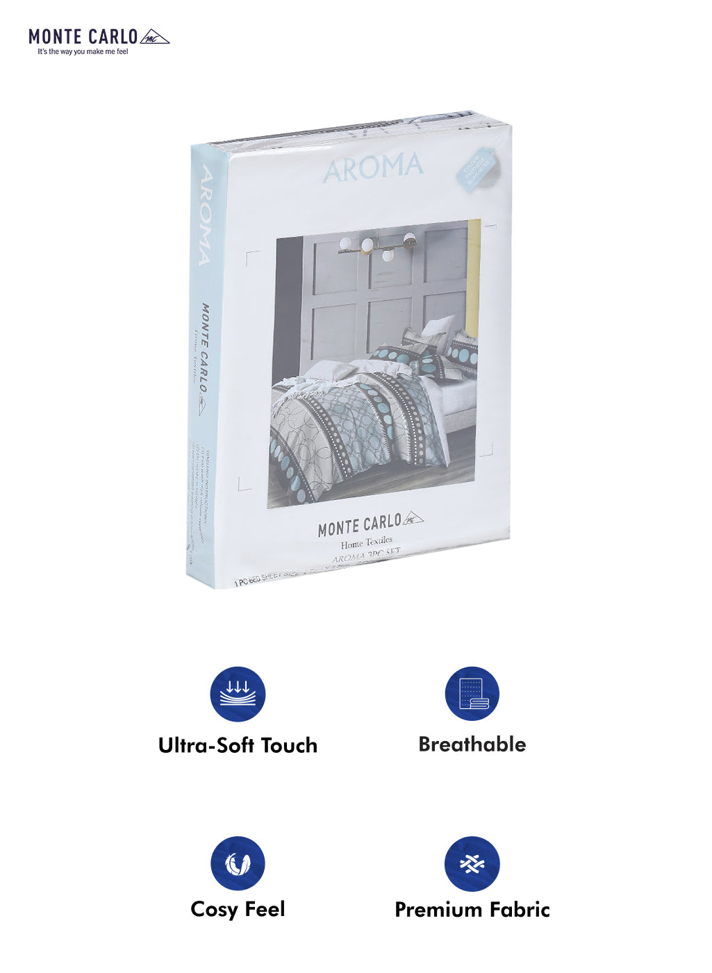 130 GSM Polyester Double Bed Bedsheet with 2 Pillow Covers