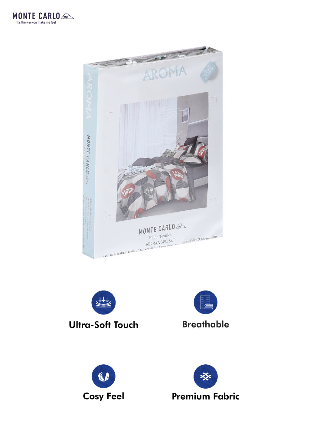 130 GSM Polyester Double Bed Bedsheet with 2 Pillow Covers