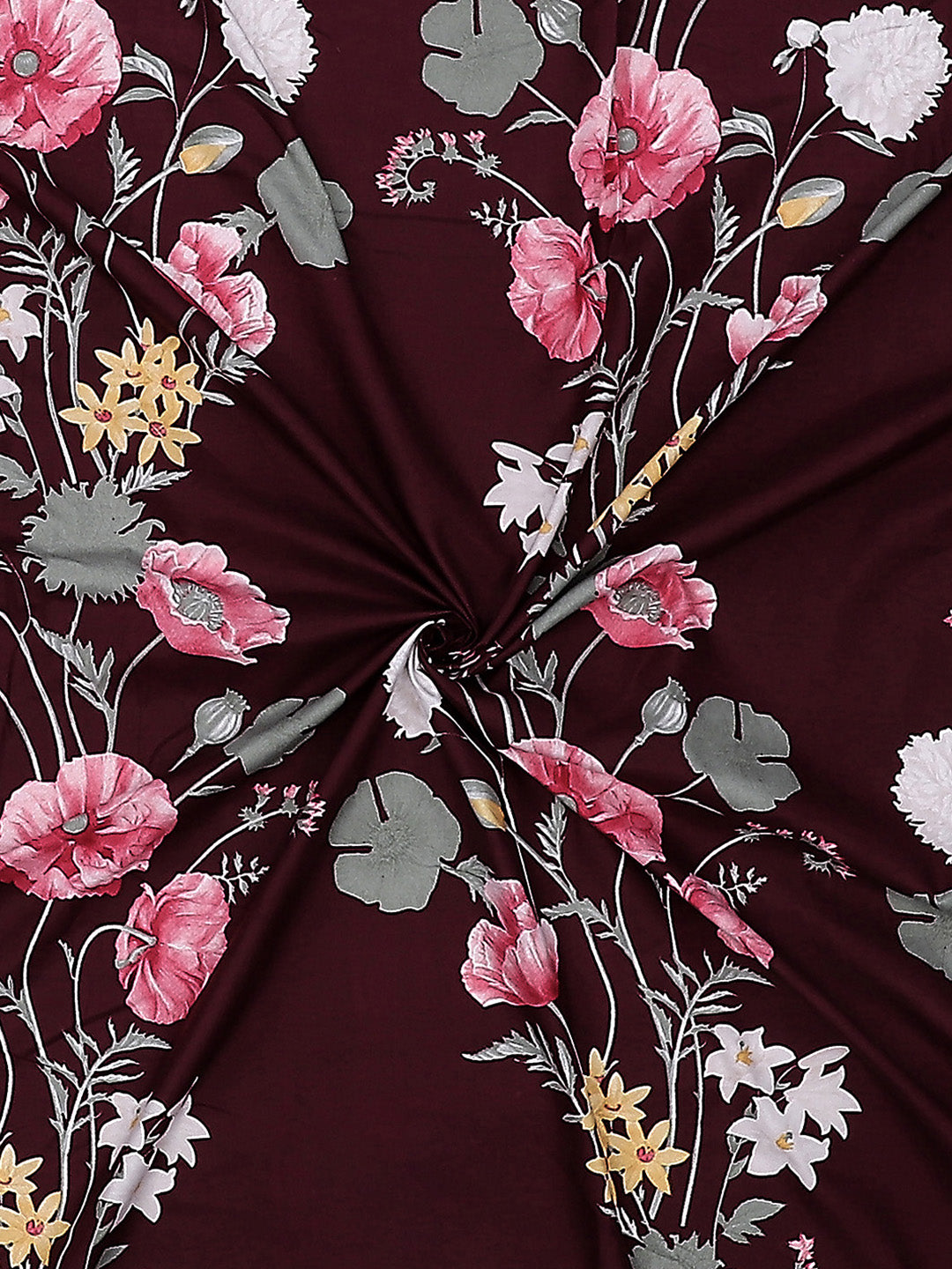 110 GSM Polyester Double Bed Bedsheet with 2 Pillow Covers - Updated - Updated - Updated