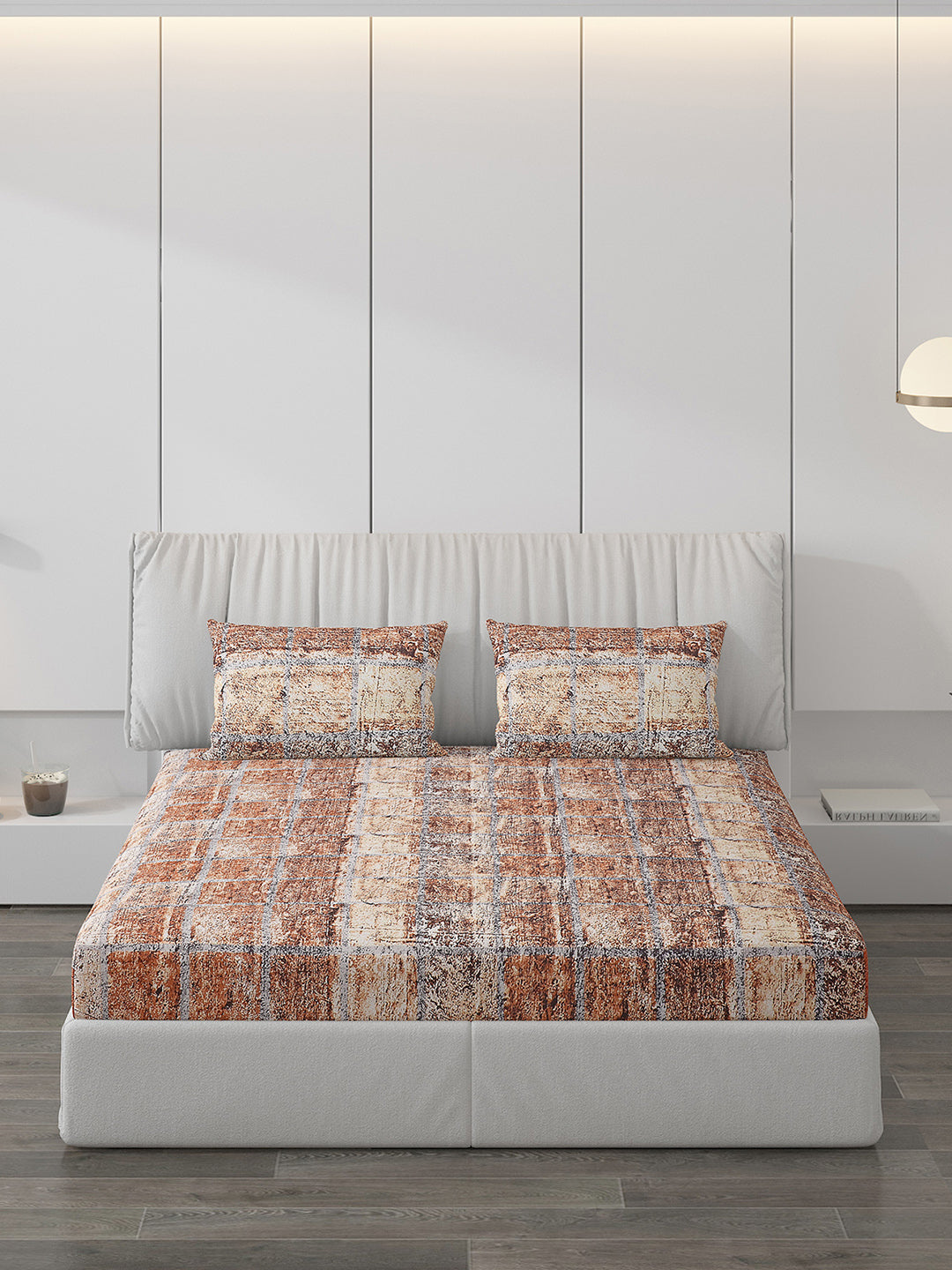 120 GSM Polyester Double Bed Bedsheet with 2 Pillow Covers - Updated - Updated