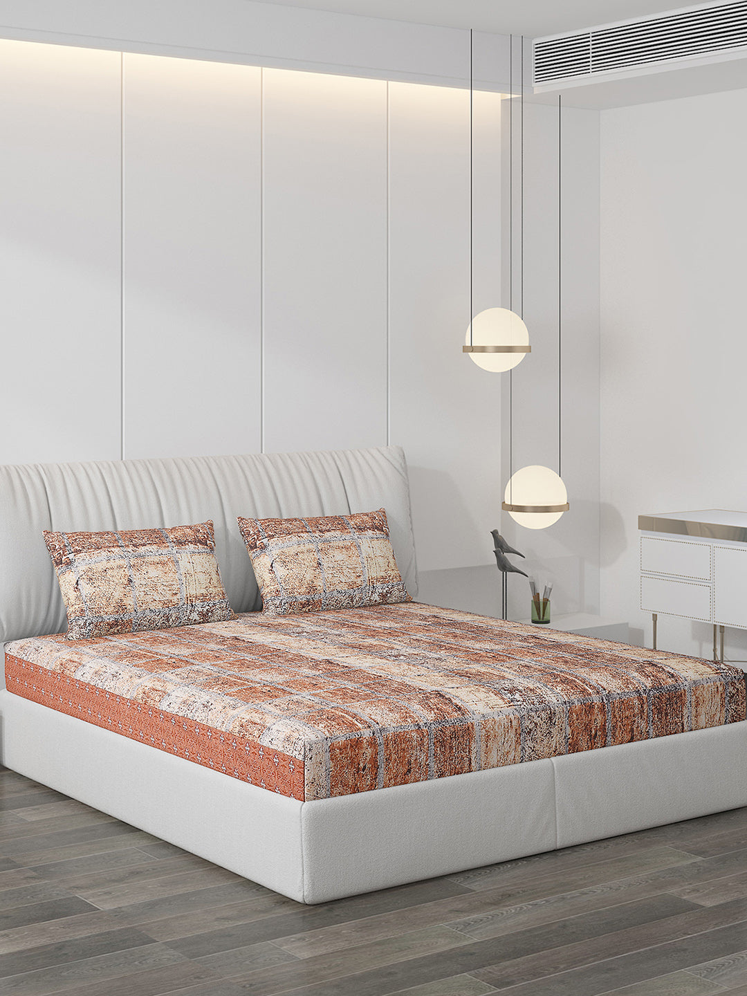 120 GSM Polyester Double Bed Bedsheet with 2 Pillow Covers - Updated - Updated