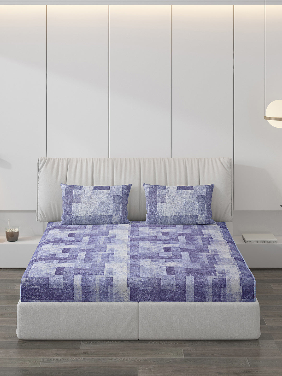 120 GSM Polyester Double Bed Bedsheet with 2 Pillow Covers - Updated - Updated