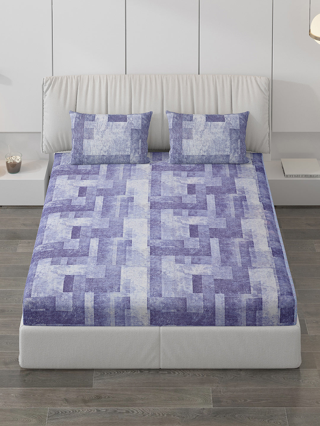 120 GSM Polyester Double Bed Bedsheet with 2 Pillow Covers - Updated - Updated