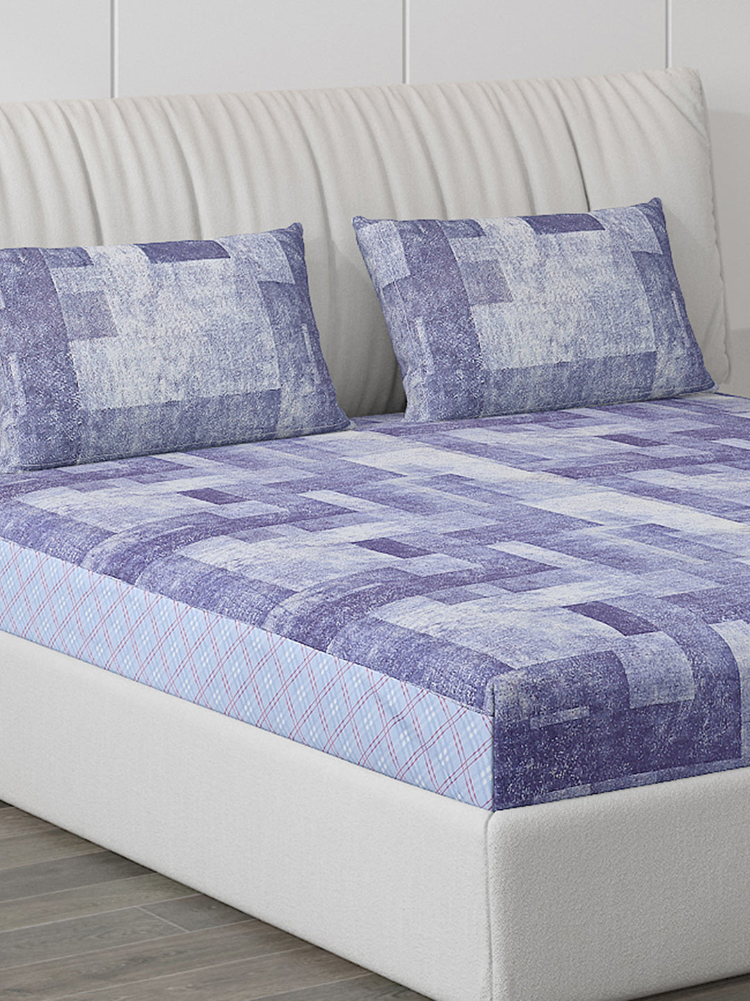 120 GSM Polyester Double Bed Bedsheet with 2 Pillow Covers - Updated - Updated